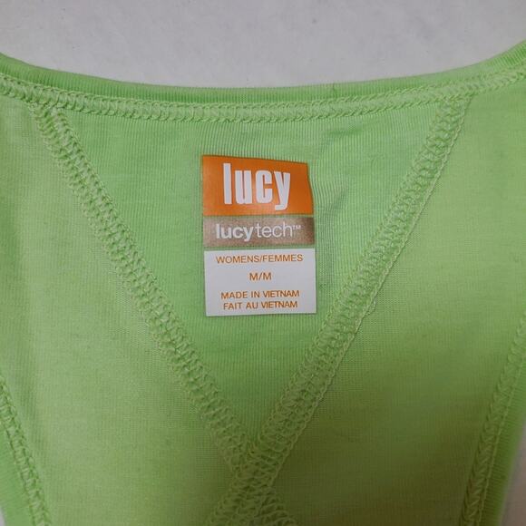 Lucy Green Athletic Racerback Tank Top SZ Medium - Picture 2 of 3